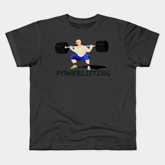 Powerlifting Kids T-Shirt by momomoma